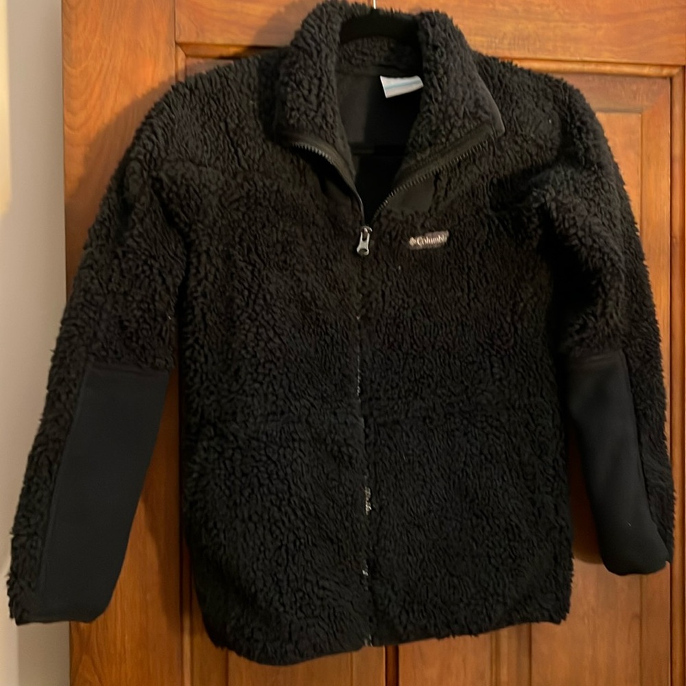 Columbia black zip up fleece sweater